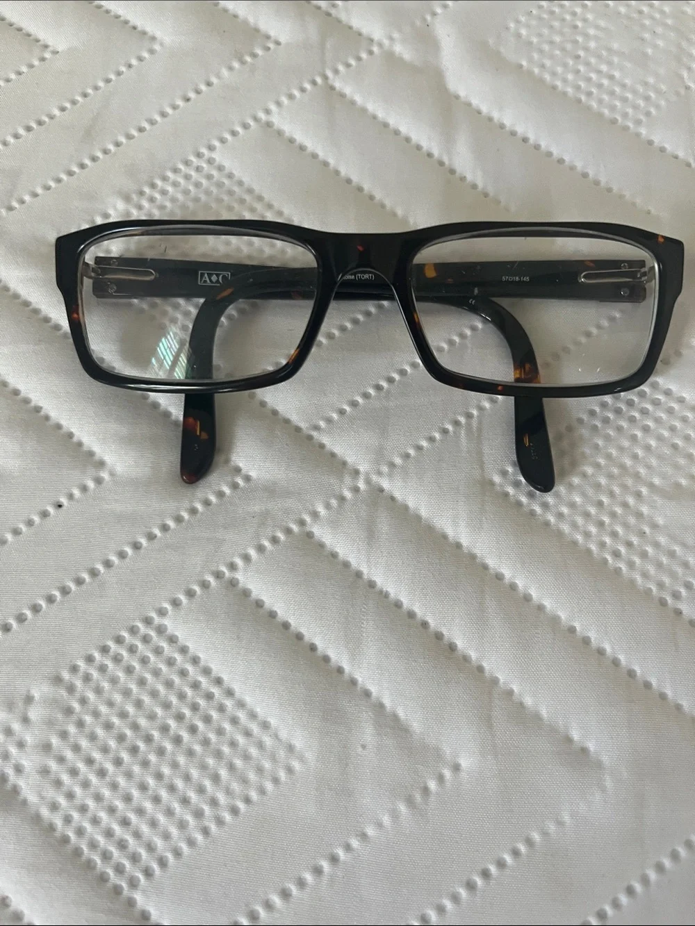 Rectangular Tortoiseshell Eyeglass Frames - Classic Brown/Black